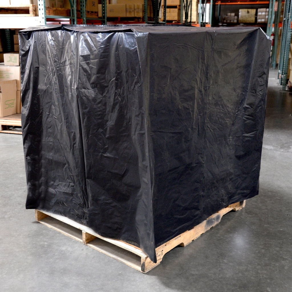 51" x 49" x 85" 3 Mil Black Pallet Covers (50/RL)