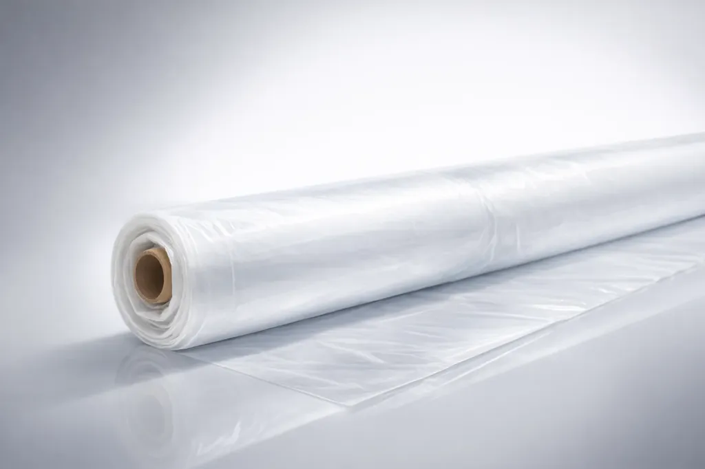 16' x 100' 4 Mil Clear Poly Sheeting Tarps (1/RL)
