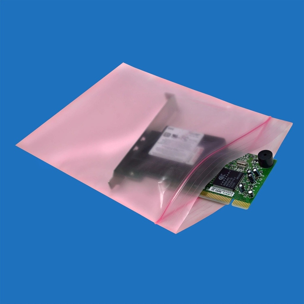 9" x 12" 4 Mil Pink Anti-Static Reclosable Zipper Bags (1000/CS)