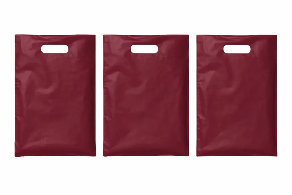 12" x 15" High Density Merchandise Bags (1000/CS) - Burgundy