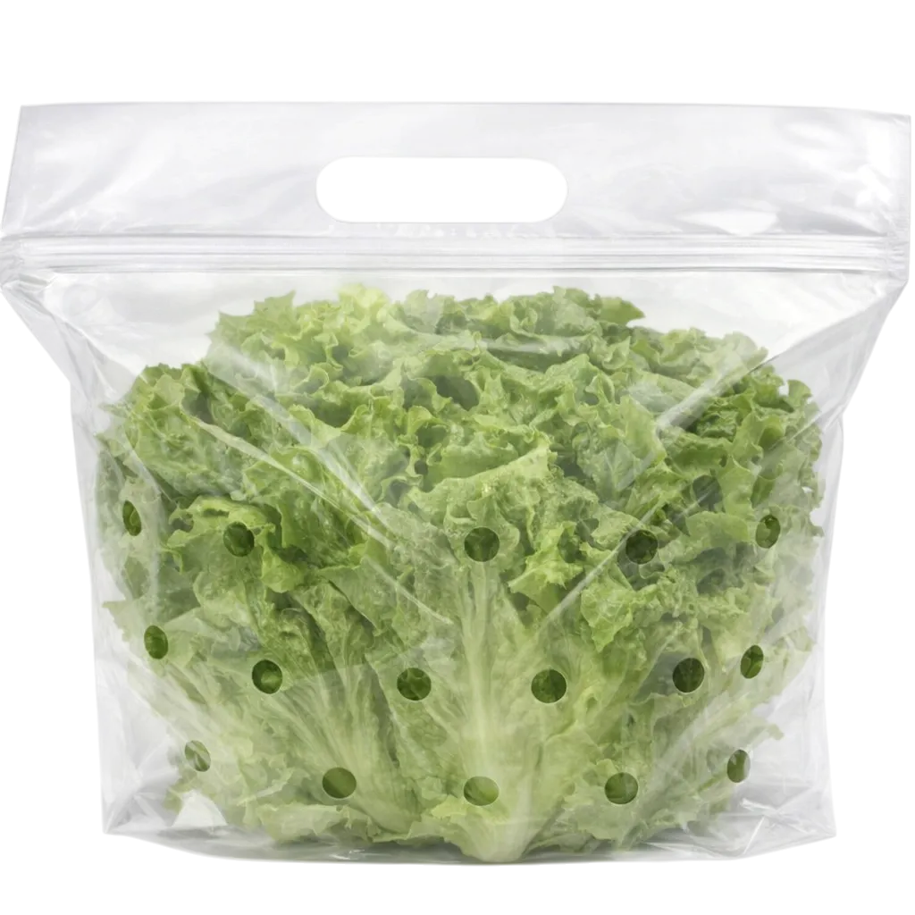 10.75" x 6" + 4"BG (1 lbs) 2.5 Mil Polypropylene Zipper Closure Vented Produce Pouch (250/CS)