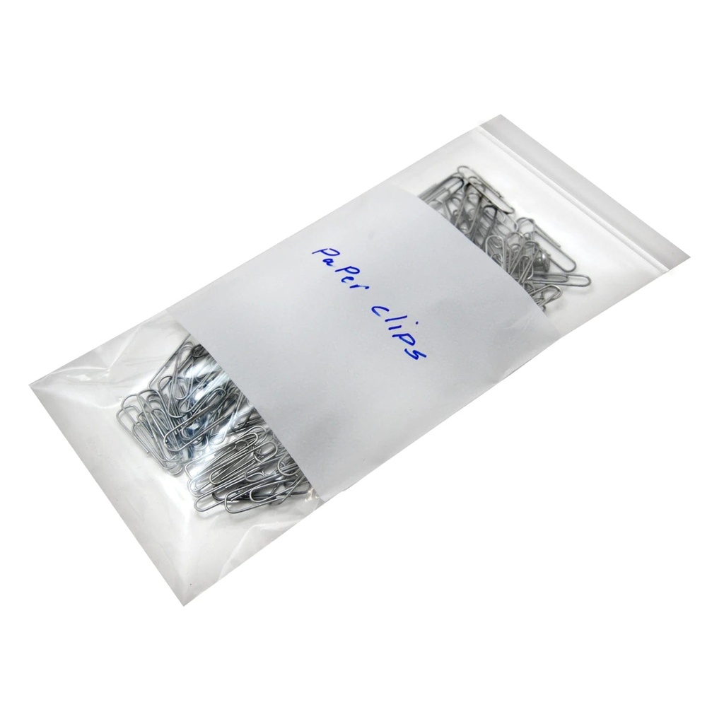 4" x 6" 2 Mil Reclosable Zipper Bags w/White Block (1000/CS)
