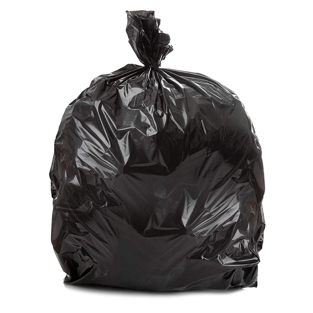 15" x 9" x 23" 0.4 Mil LLDPE 7-10 gal. Trash Can Liner - Black (500/CS)