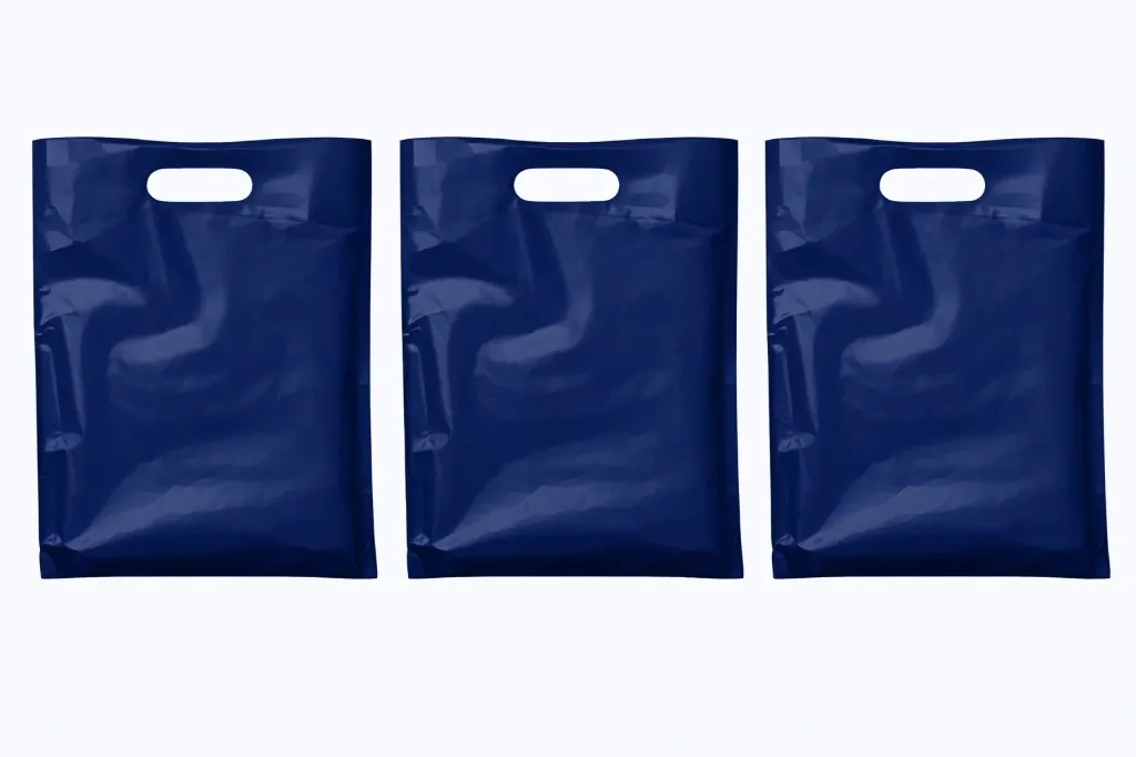 12" x 3" x 18" High Density Merchandise Bags (500/CS) - Dark Blue
