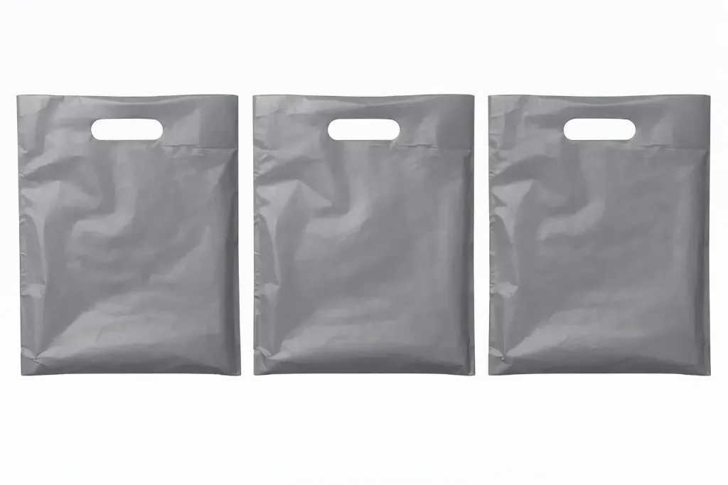 12" x 3" x 18" High Density Merchandise Bags (500/CS) - Gray
