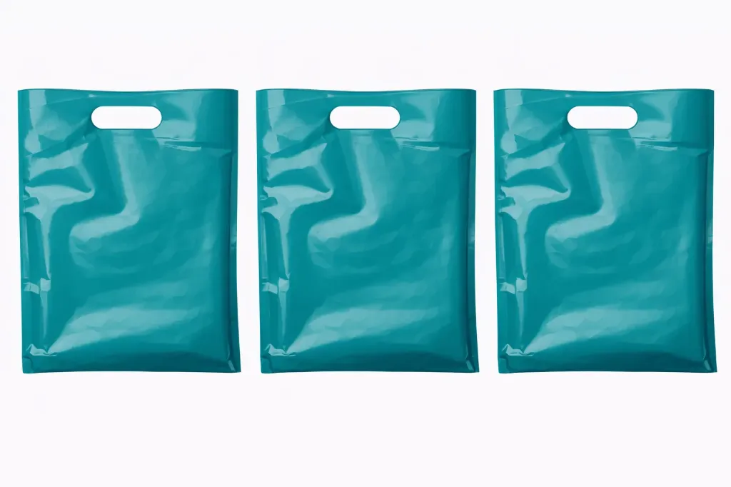 12" x 3" x 18" High Density Merchandise Bags (500/CS) - Teal