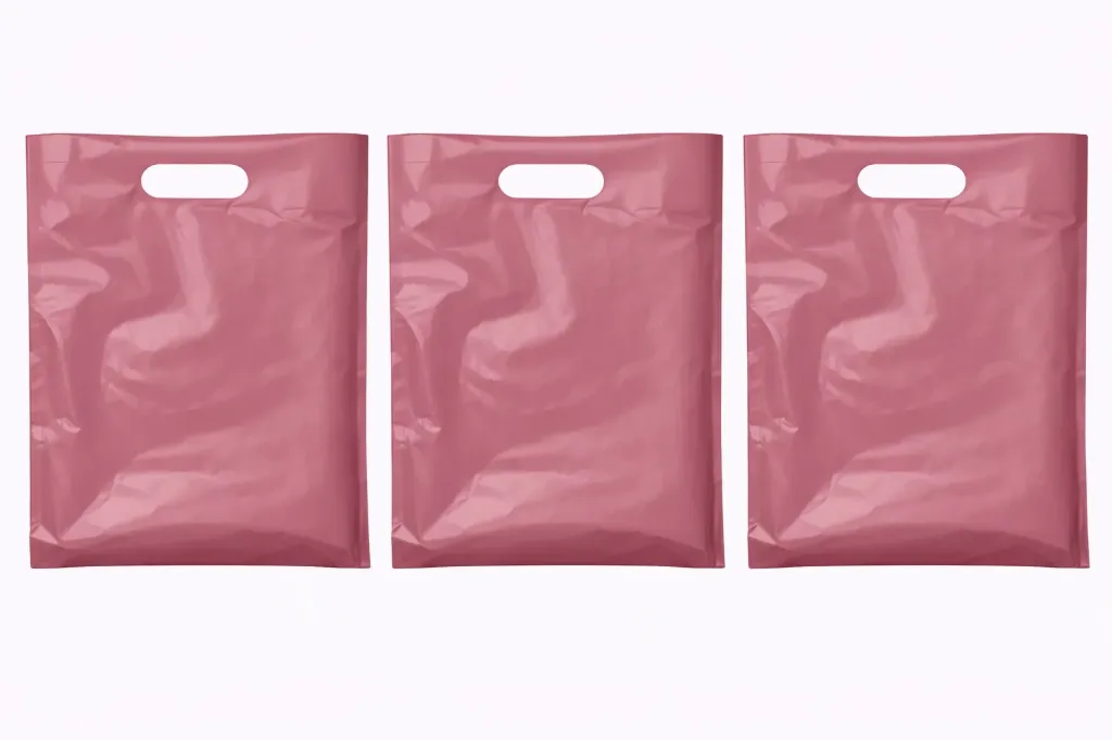 13" x 3" x 21" High Density Merchandise Bags (500/CS) - Dusty Rose