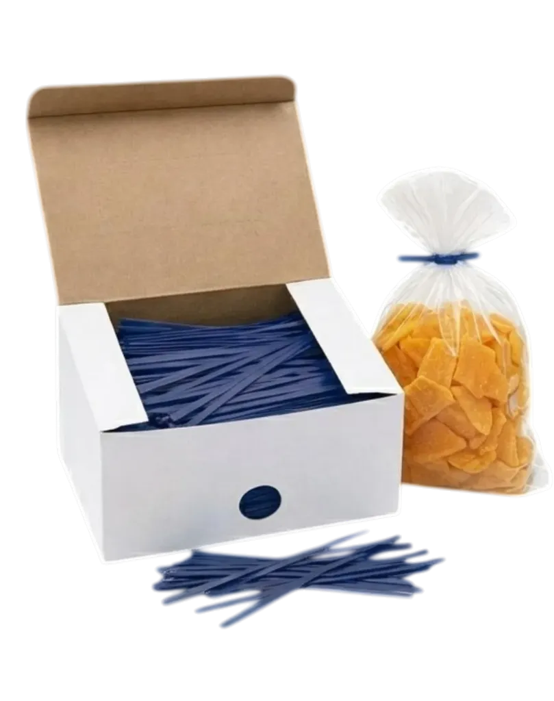 5" Blue Plastic Bag Ties (1000/CS)