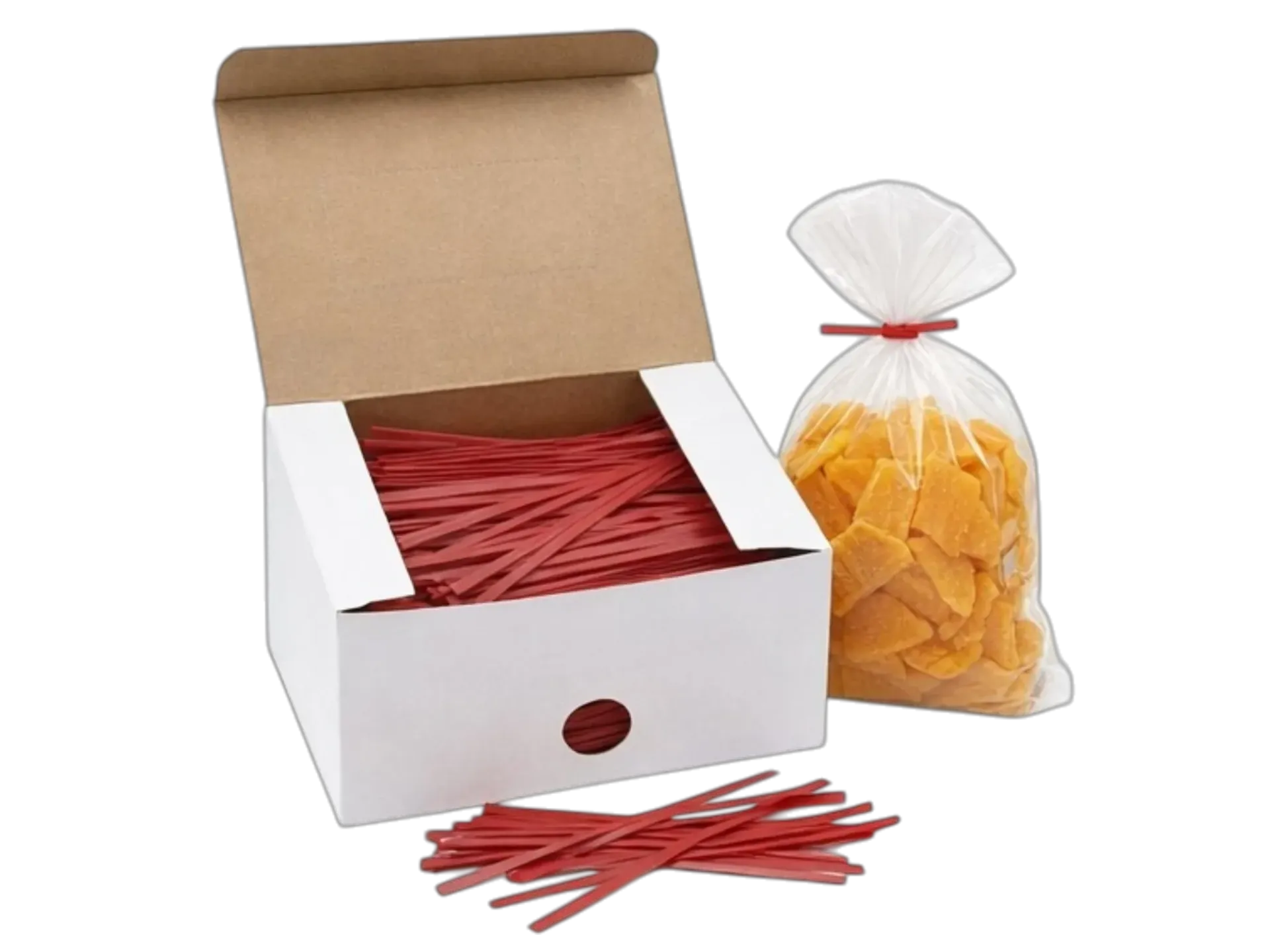 Plastic Bag Ties - Red