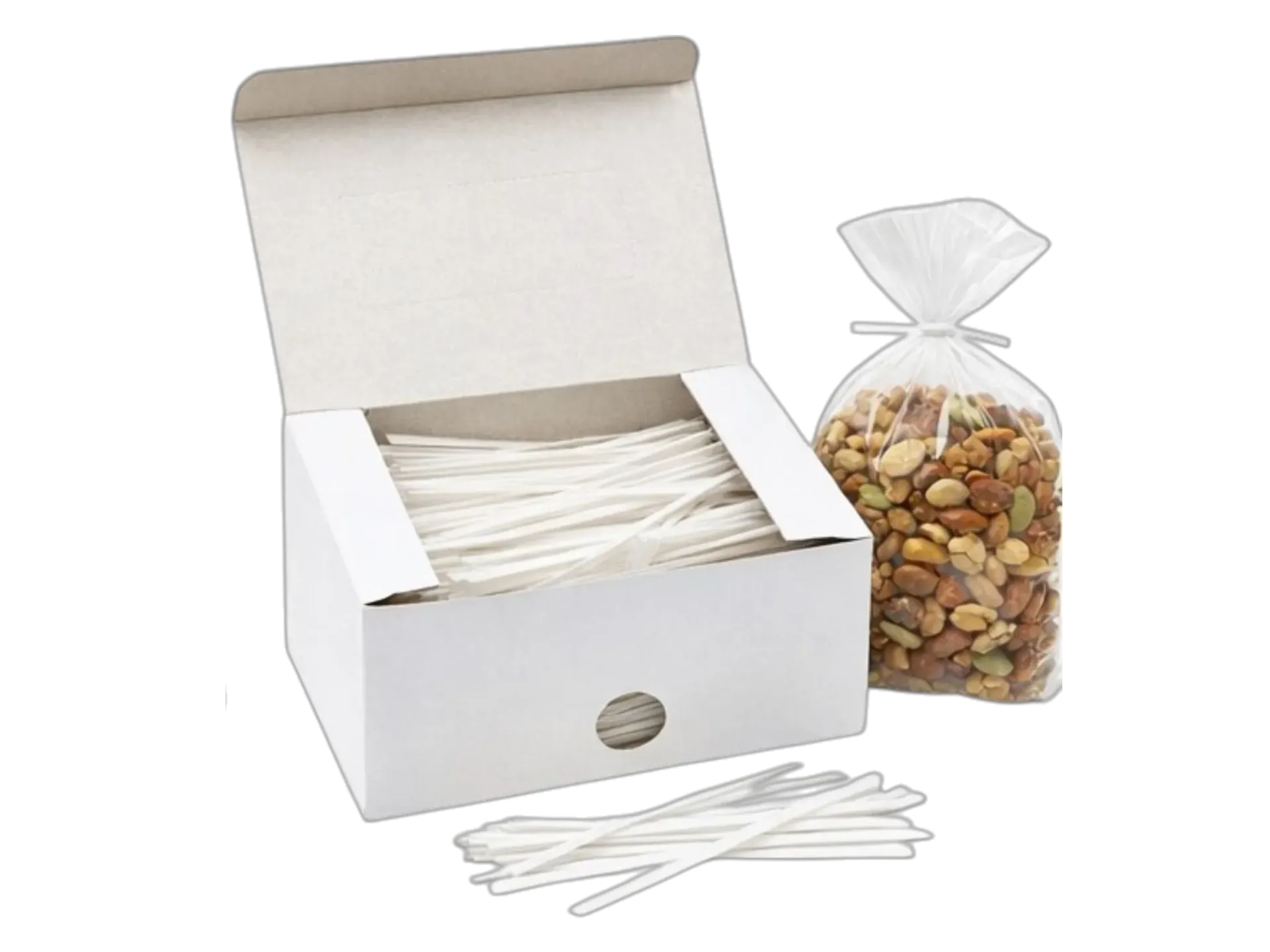 Plastic Bag Ties - White