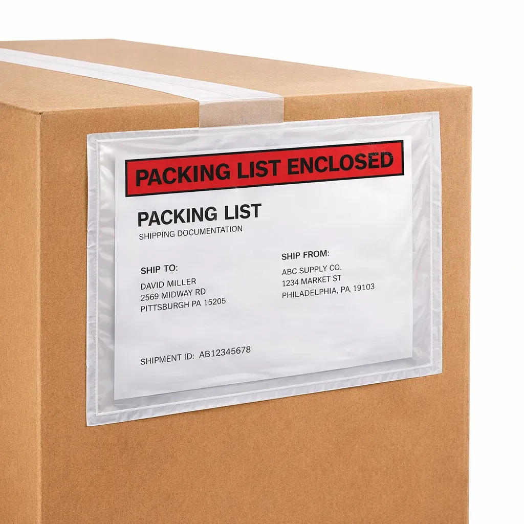 Packing List Envelopes